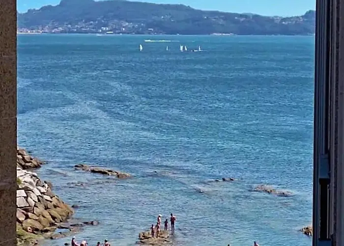 1ª Linea Playa De Silgar En Sanxenxo, A 20 Pasos Apartment